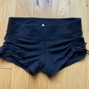 Lululemon Black Spandex Booty Shorts